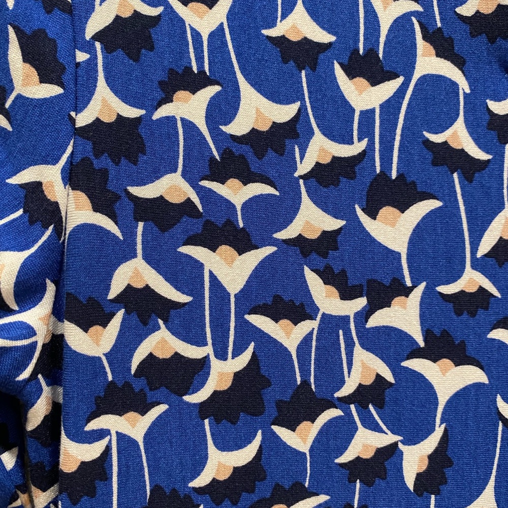 Boden Royal Blue Printed Asymmetric Midi Dress - Picture 6 of 12